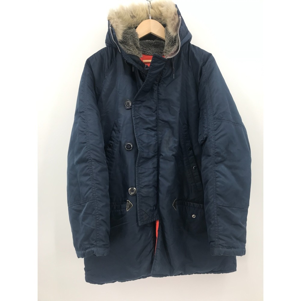 Vintage Golden Fleece Flying Jacket N-3B Parka Navy Blue / Orange Size 46